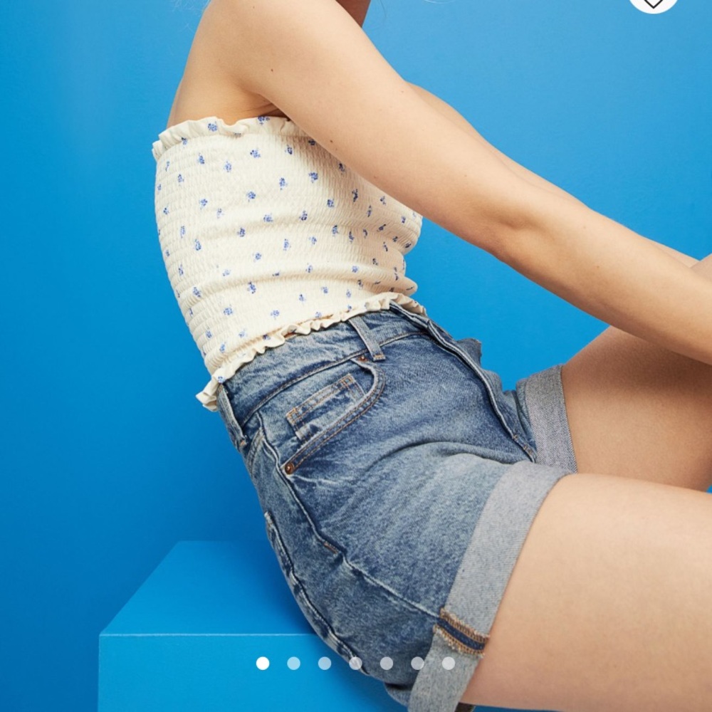 High waisted jean shorts